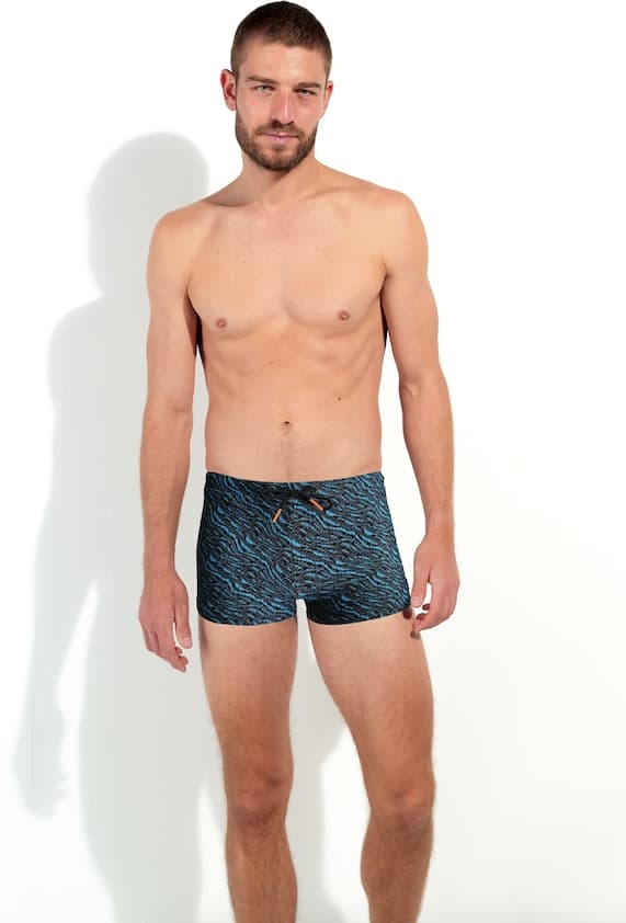 Großhändler LEMON BAY by France Denim - Bade-Boxershorts mit AOP-Wellenmuster