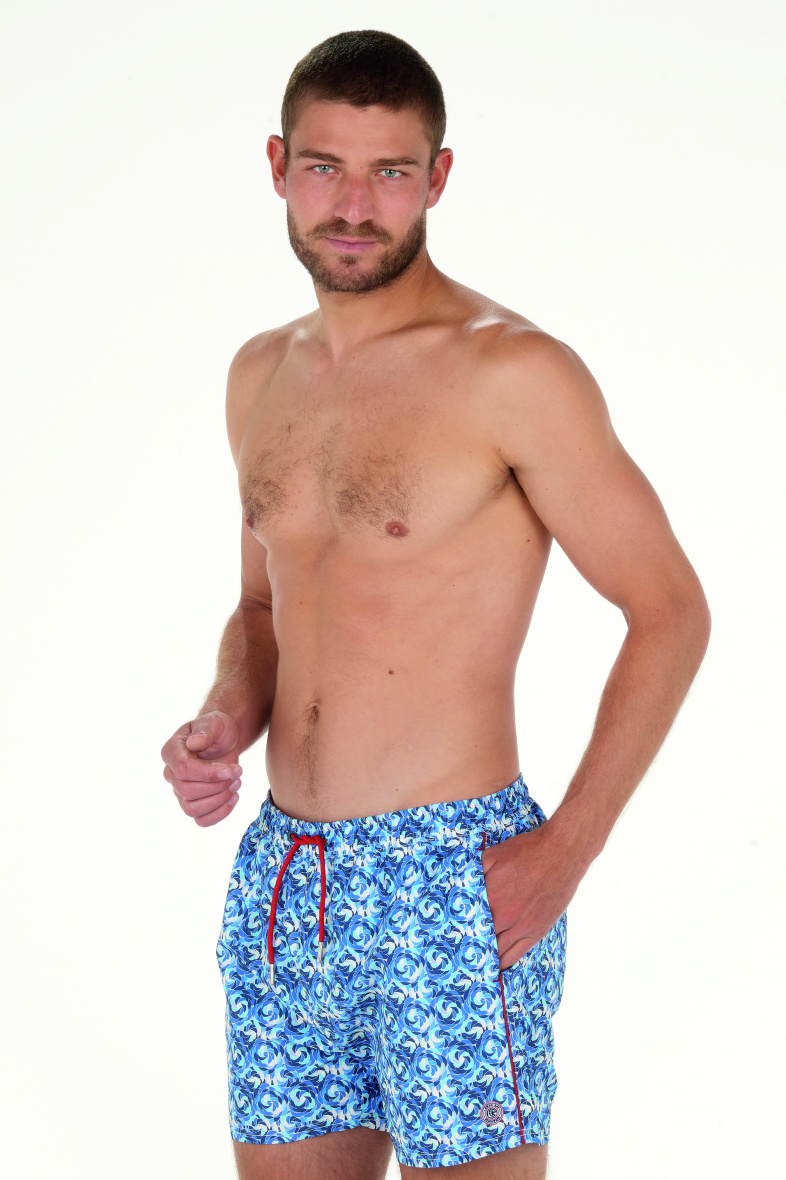 Großhändler LEMON BAY by France Denim - Badeshorts mit durchgehendem Mosaikmuster