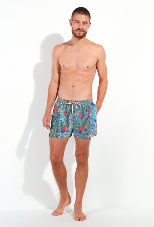 Großhändler LEMON BAY by France Denim - Exotische AOP Mikrofaser-Badeshorts