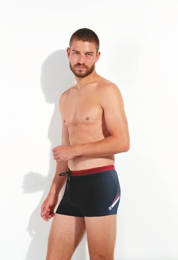 Wholesaler LEMON BAY by France Denim - Printed swim trunks with contrasting cutouts