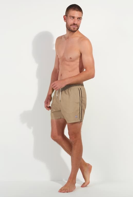 Großhändler LEMON BAY by France Denim - Einfarbige Badeshorts mit Seitenstreifen