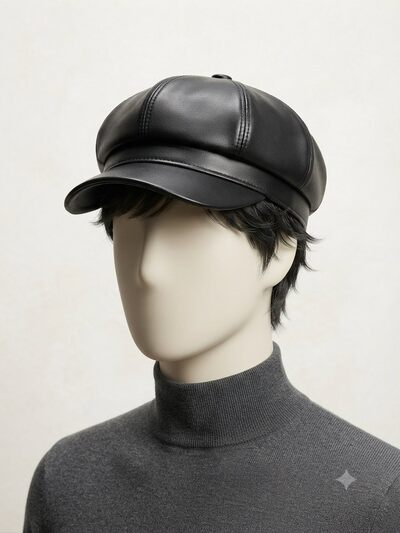 Mayorista LEXA PLUS - Gorra estilo Gavroche o marinero en cuero sintético Mayorista LEXA PLUS - Gorra estilo Gavroche o marinero en cuero sintético