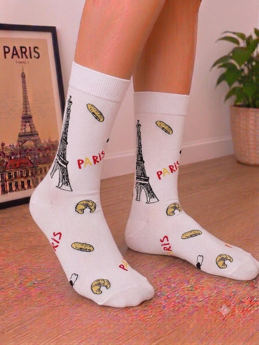 Wholesaler LEXA PLUS - Paris Patterned Sock