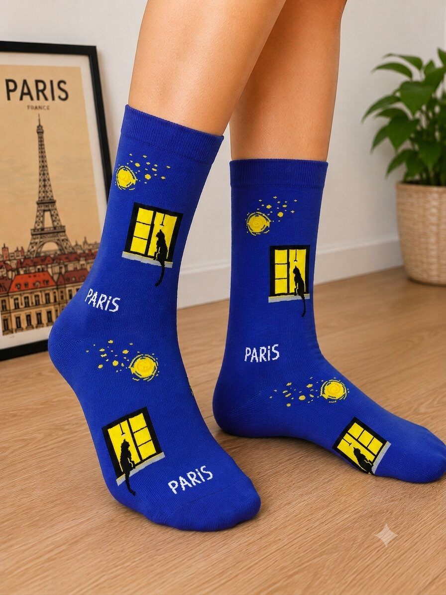 Wholesaler LEXA PLUS - Paris Patterned Sock
