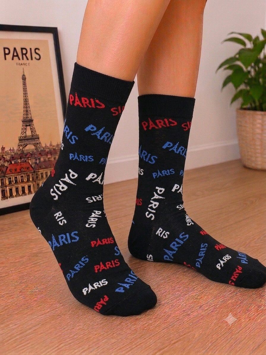 Wholesaler LEXA PLUS - Paris Patterned Sock