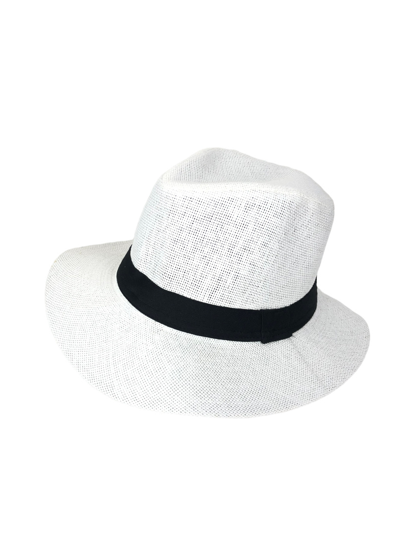 Wholesaler Lidy's - Paper hat with contrasting ribbon
