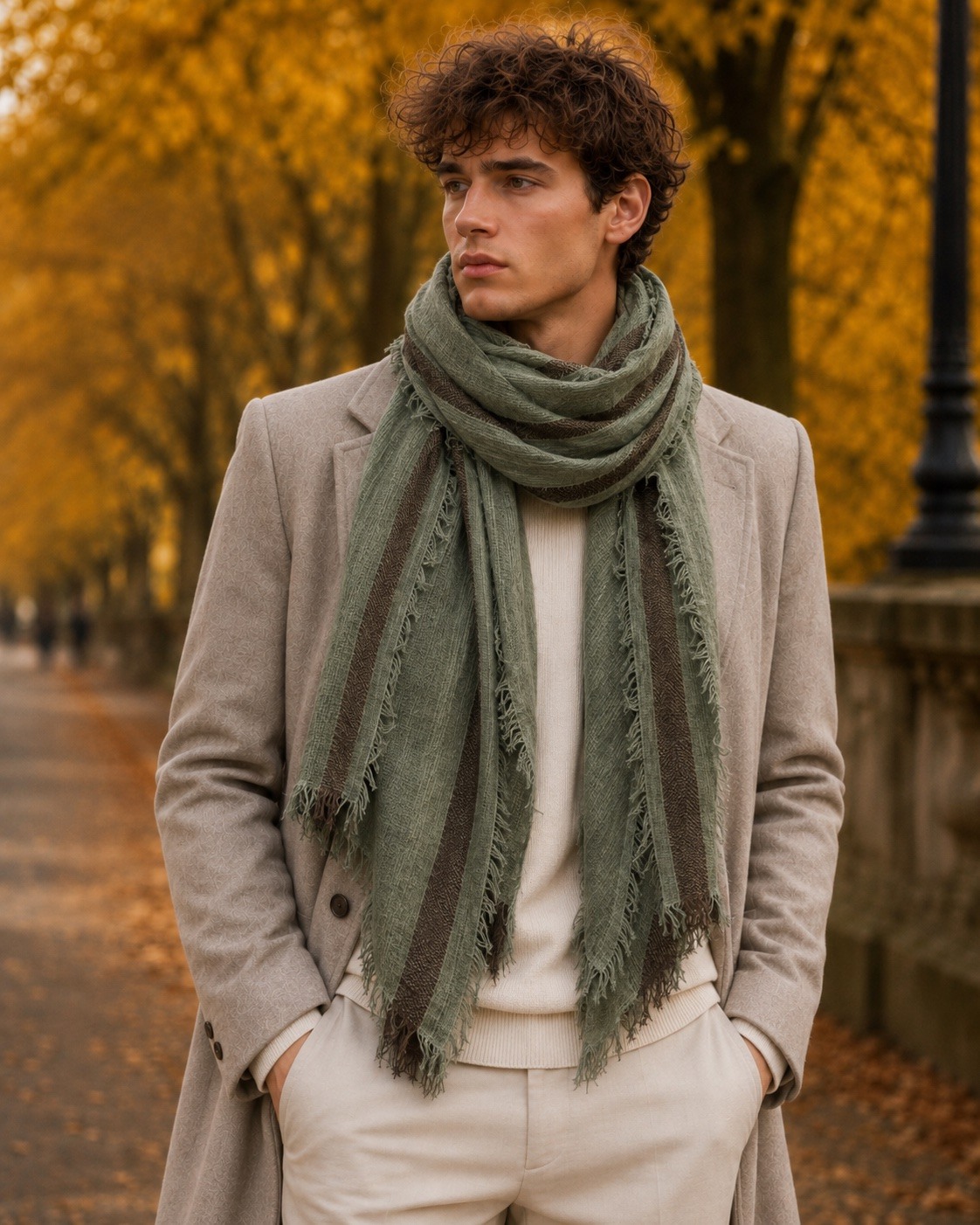 Wholesaler Lidy's - Men's striped scarf