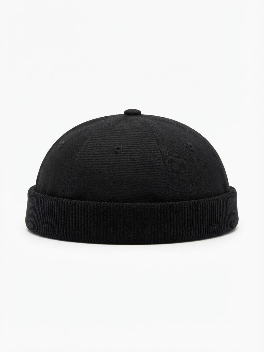 Grossiste Lili à la plage - Bonnet Docker - Bonnet pêcheur en noir