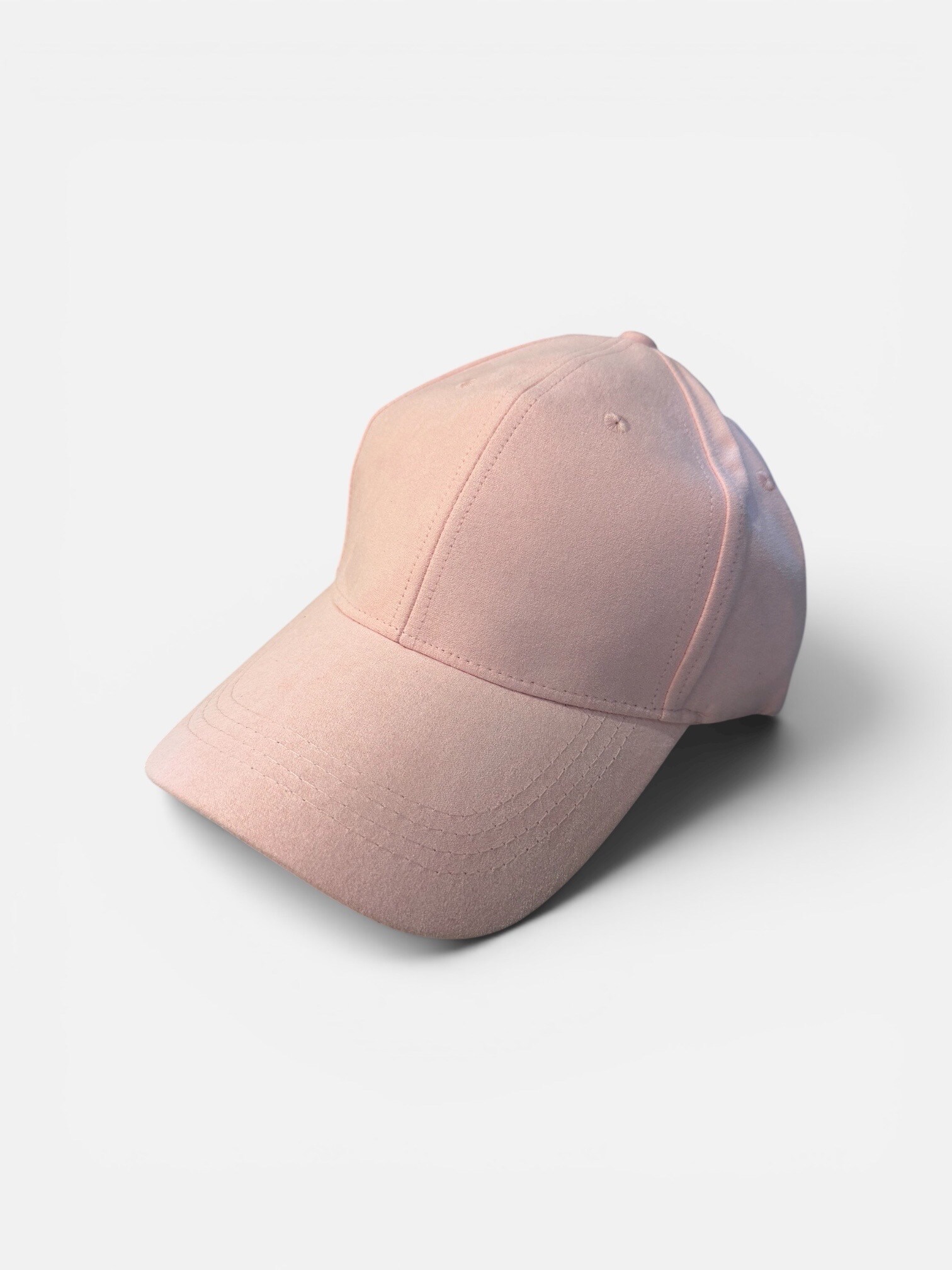 Grossiste Lili à la plage - Casquette uni velours rose