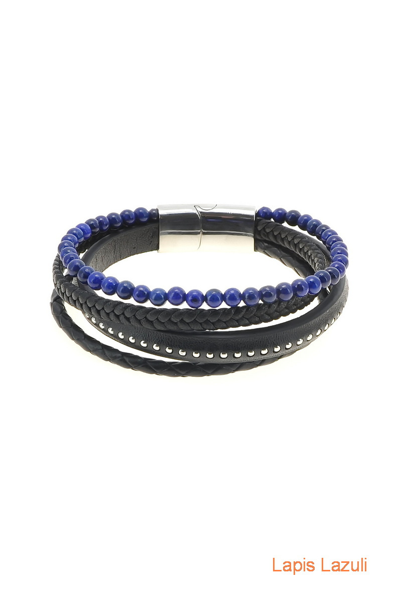 Grossista LILY CONTI - Bracciale Uomo-Acciaio Inossidabile-pietre