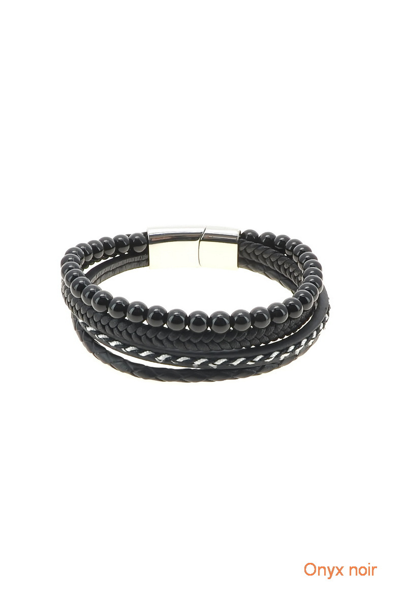 Grossista LILY CONTI - Bracciale Uomo-Acciaio Inossidabile-pietre