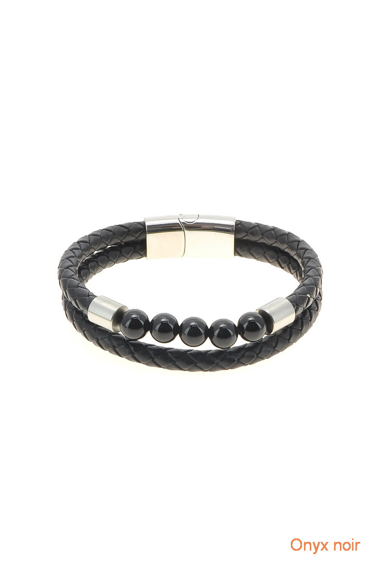 Grossiste LILY CONTI - Bracelet Homme-Acier Inoxydable-pierres