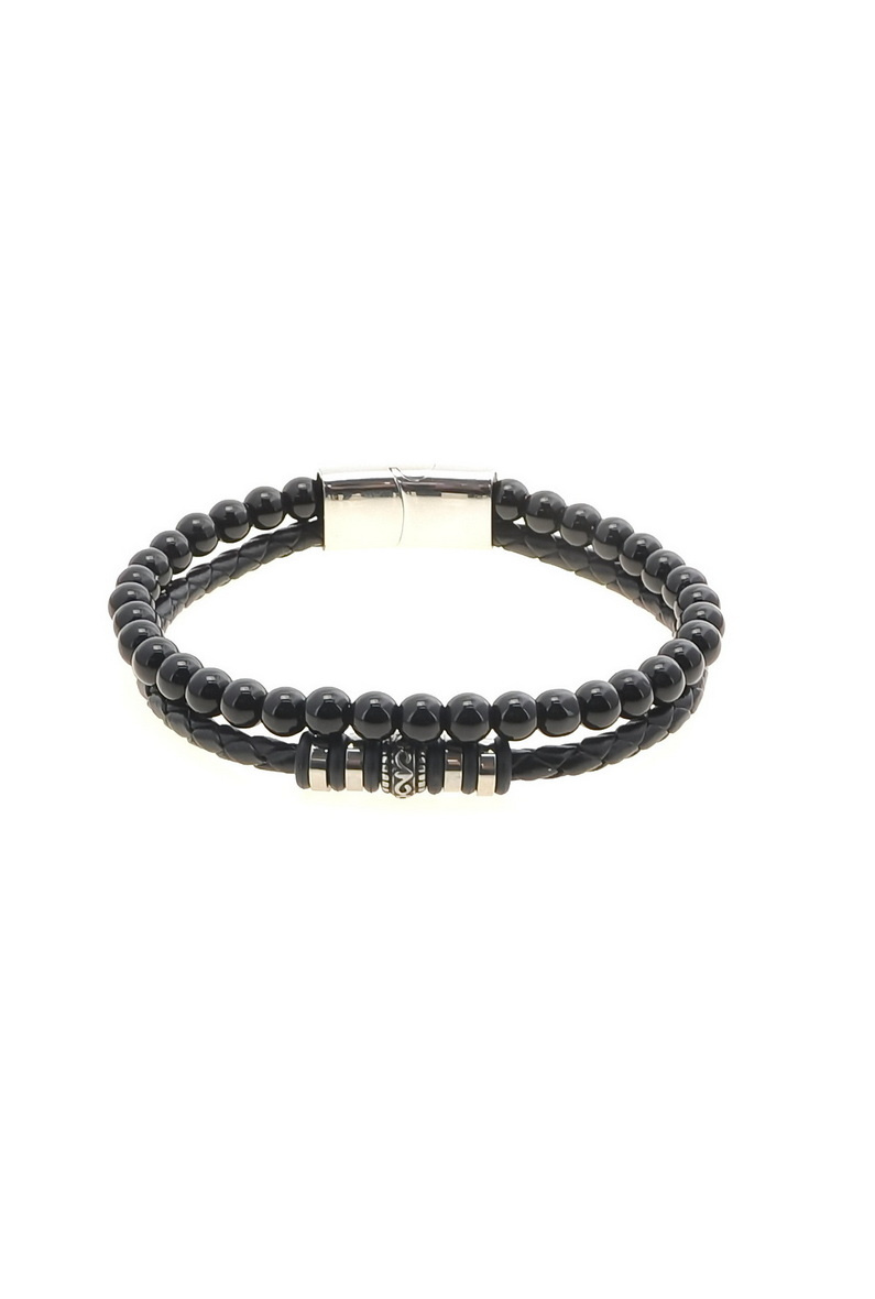 Grossista LILY CONTI - Bracciale Uomo-Acciaio Inossidabile-pietre