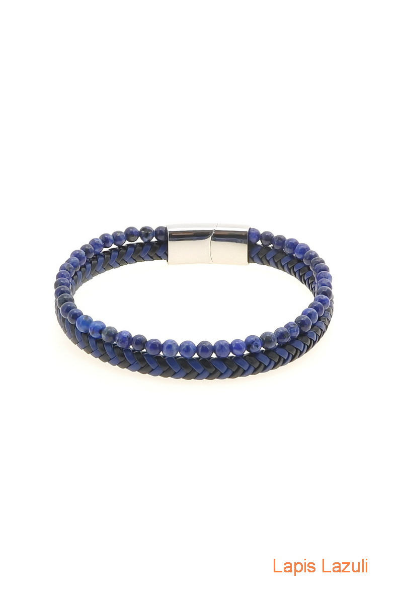Grossiste LILY CONTI - Bracelet Homme-Acier Inoxydable-pierres