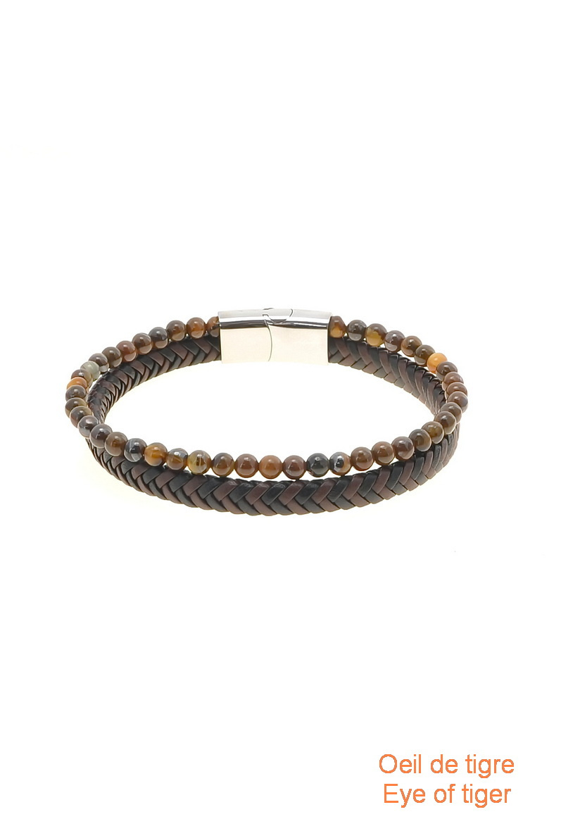 Grossiste LILY CONTI - Bracelet Homme-Acier Inoxydable-pierres