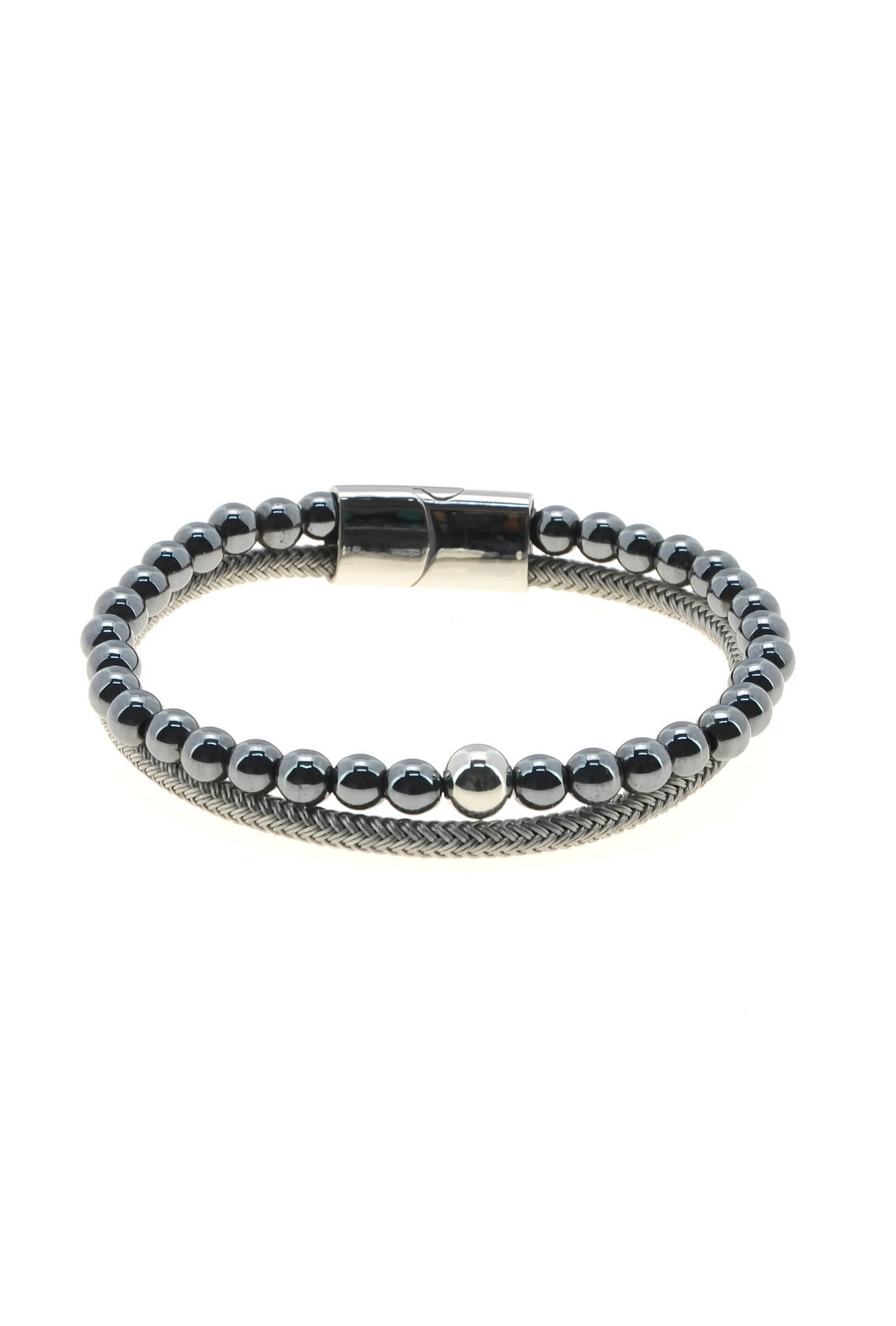 Grossiste LILY CONTI - Bracelet 2 rangs-Acier Inoxydable-pierres et autres matériaux-homme-220mm