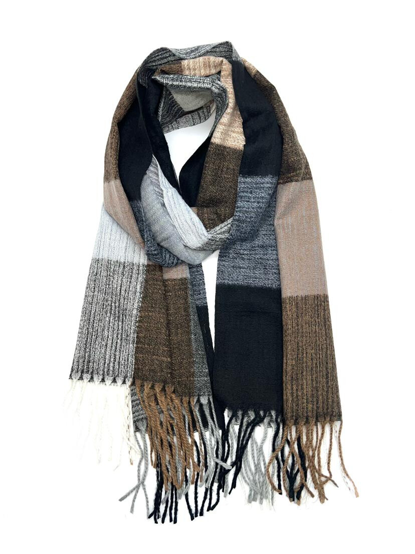 Wholesaler LINETA - HH-178 Large check pattern scarf