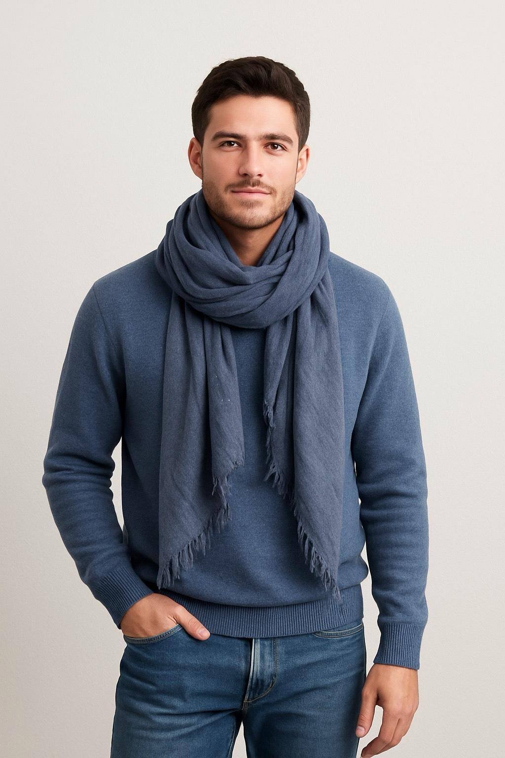 Wholesaler LINETA - H15-52 Large plain modal scarf