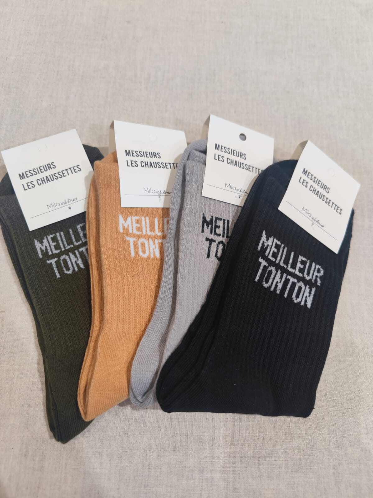 Grossiste Lolilota - Pack mix de 12 paires de chaussettes Meilleur Tonton