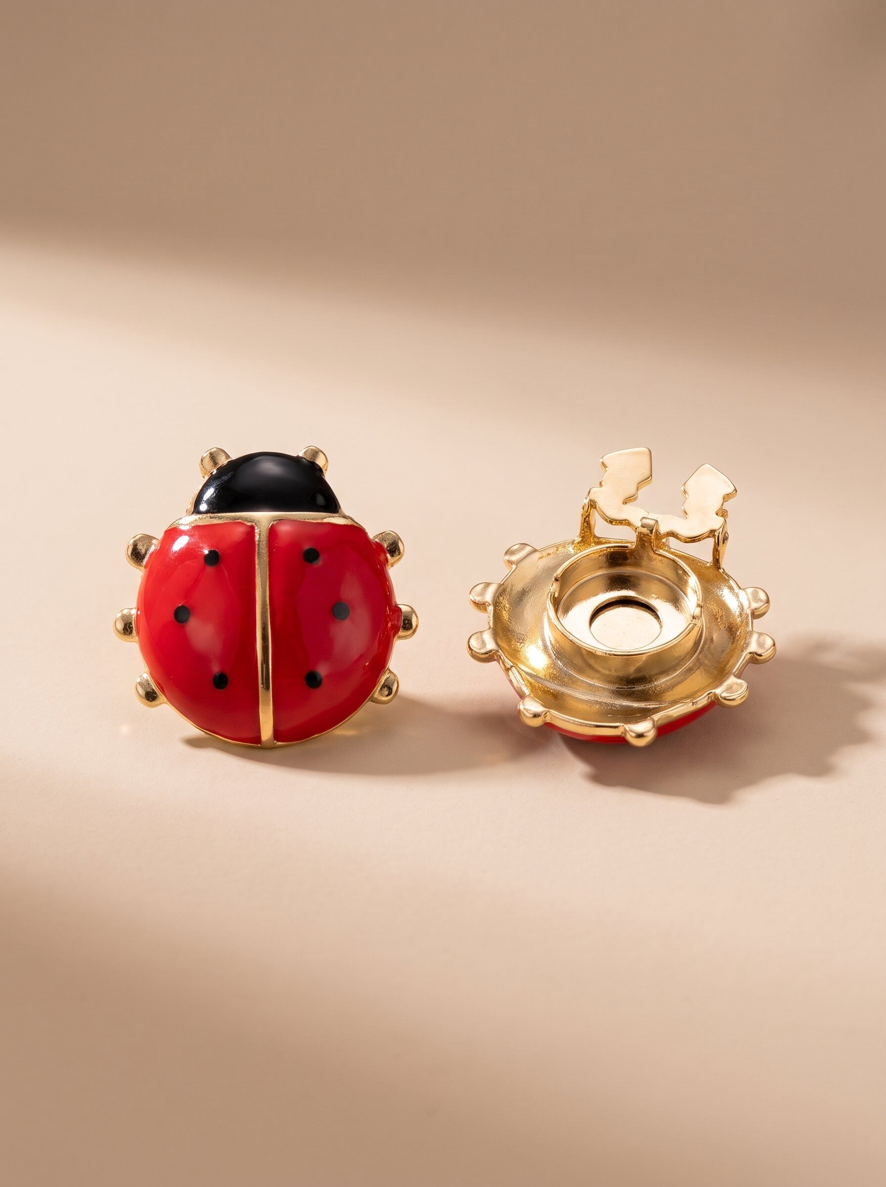Grossiste LOLO & YAYA - Bouton de manchette Coccinelle Porte-Bonheur