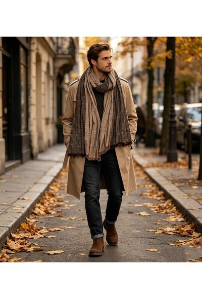 Wholesaler LX Moda - Men's Autumn/Winter Scarf - WRS-103 Wholesaler LX Moda - Men's Autumn/Winter Scarf - WRS-103