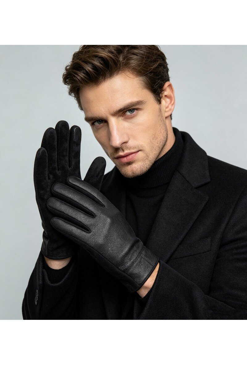 Grossiste LX Moda - Gants homme fourrés