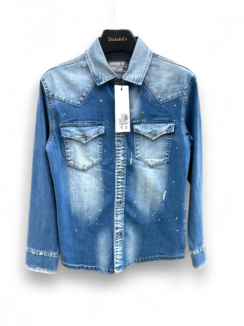 Wholesaler Lysande - Denim shirt with painting