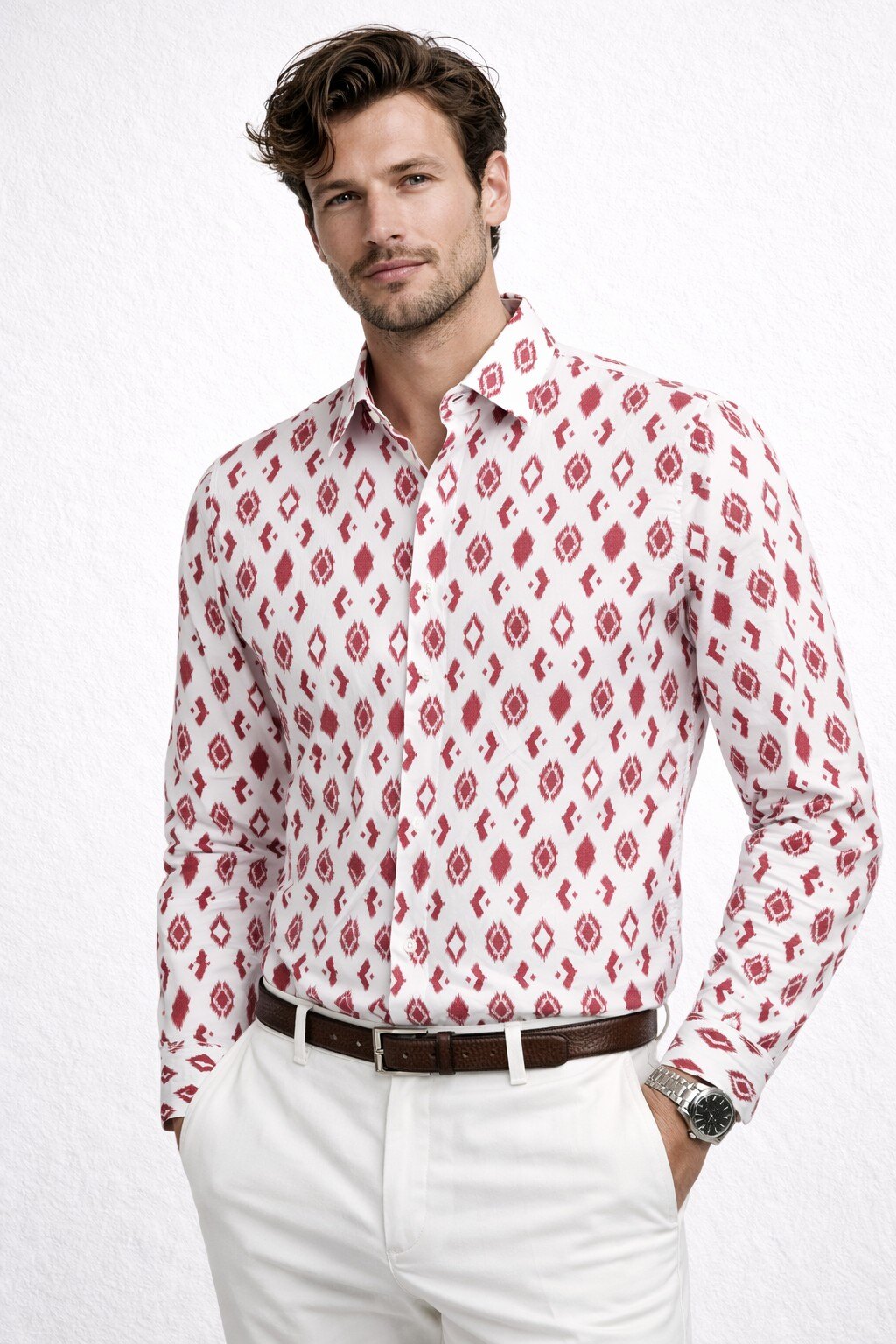 Großhändler Lysande - Hemd mit Stretch-Print