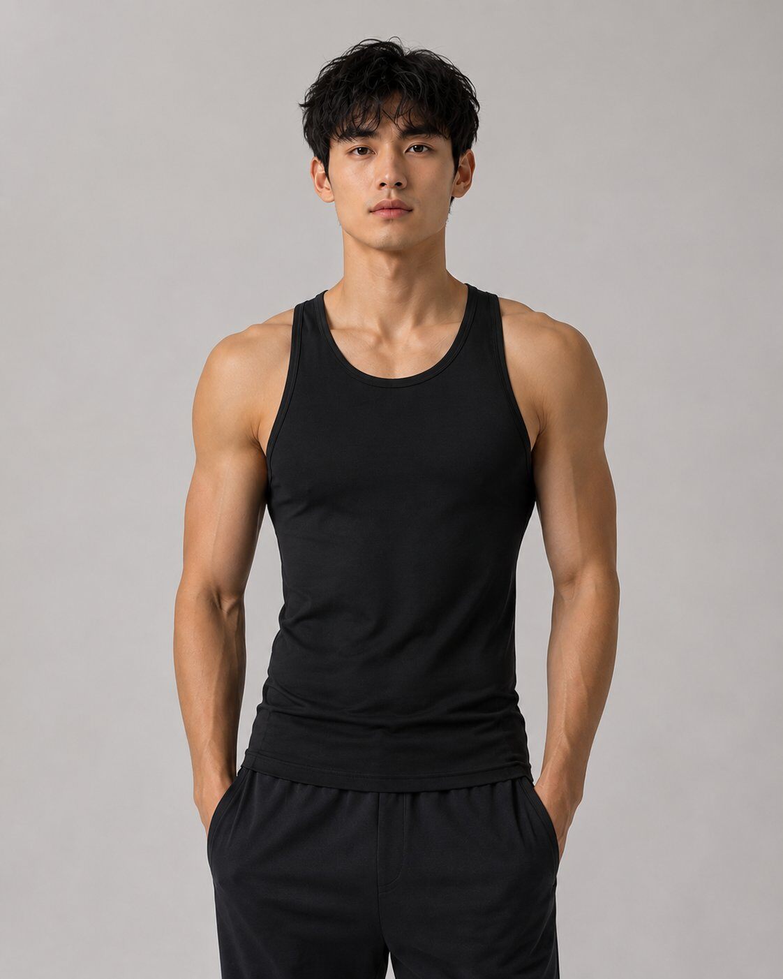 Großhändler Lysande - Geripptes Herren-Tanktop