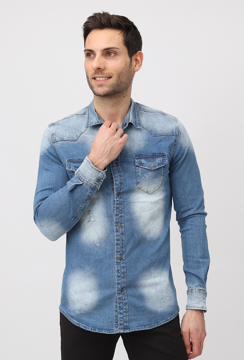 Mayorista Lysande - Camisa azul rota