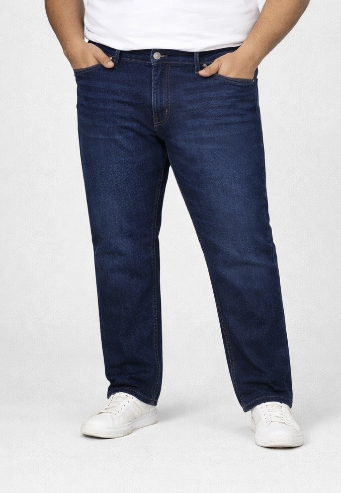Mayorista Lysande - Vaqueros para Hombre Talla Grande – Denim Azul con Cremallera