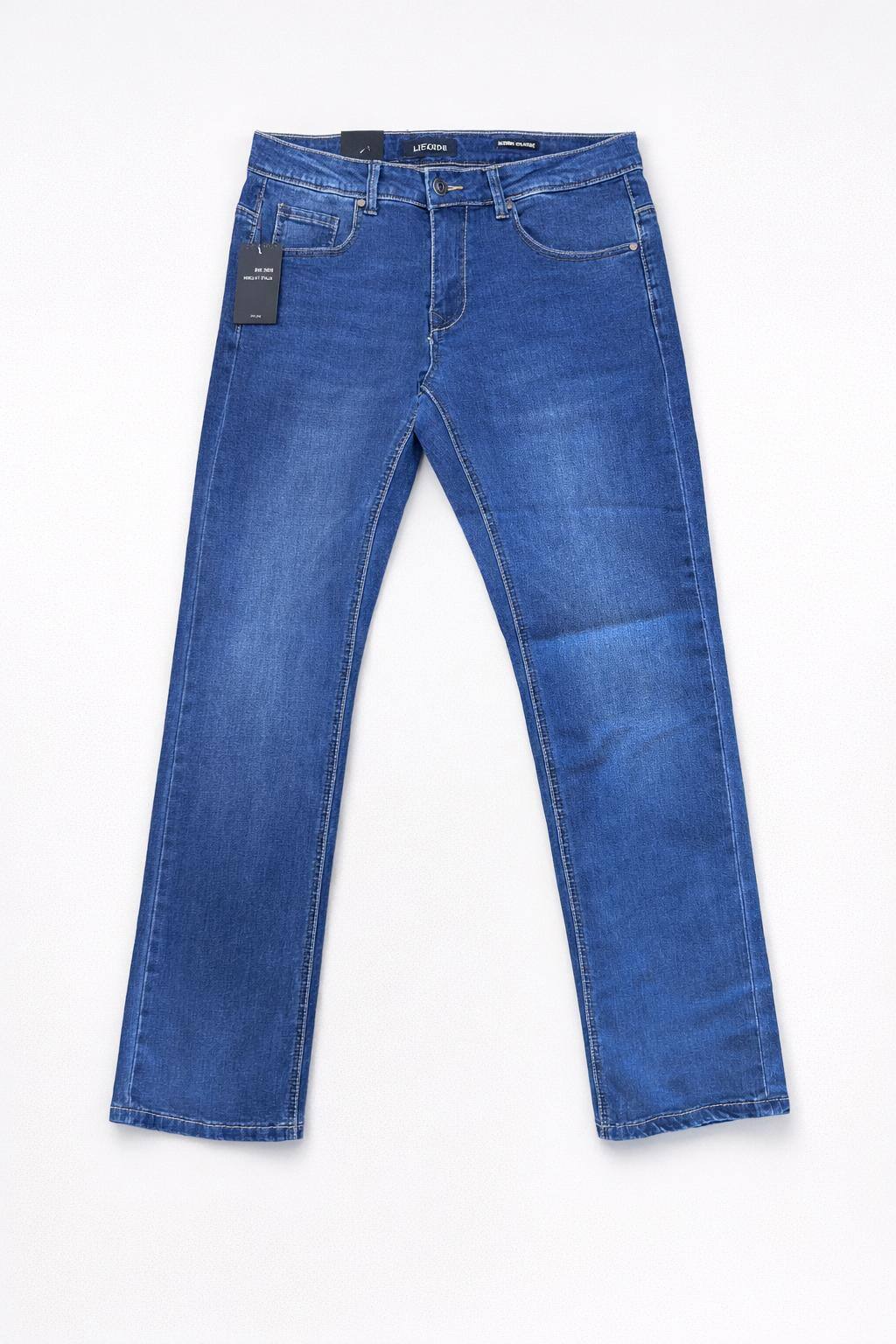 Großhändler Lysande - Herren Stretch-Jeans in Blau mit geradem Schnitt und Komfort
