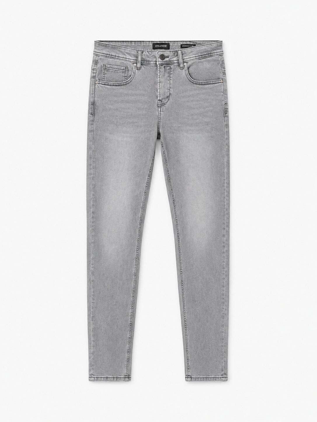 Wholesaler Lysande - Men's Washed Grey Slim Jeans – Tailored Fit