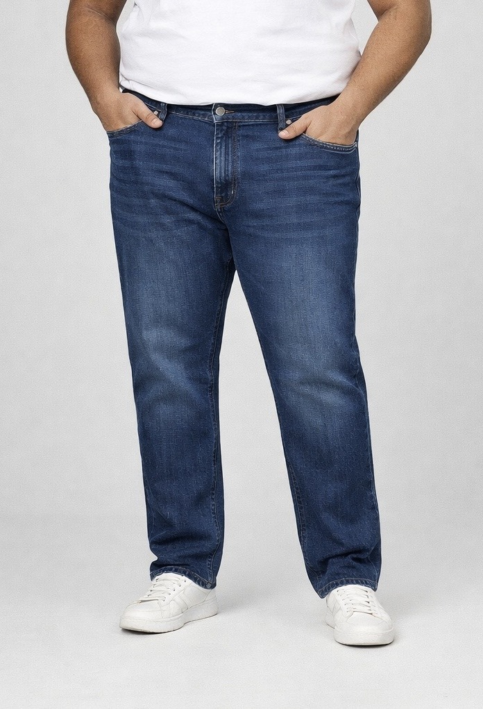 Mayorista Lysande - Vaqueros para Hombre Talla Grande – Denim Azul Desgastado
