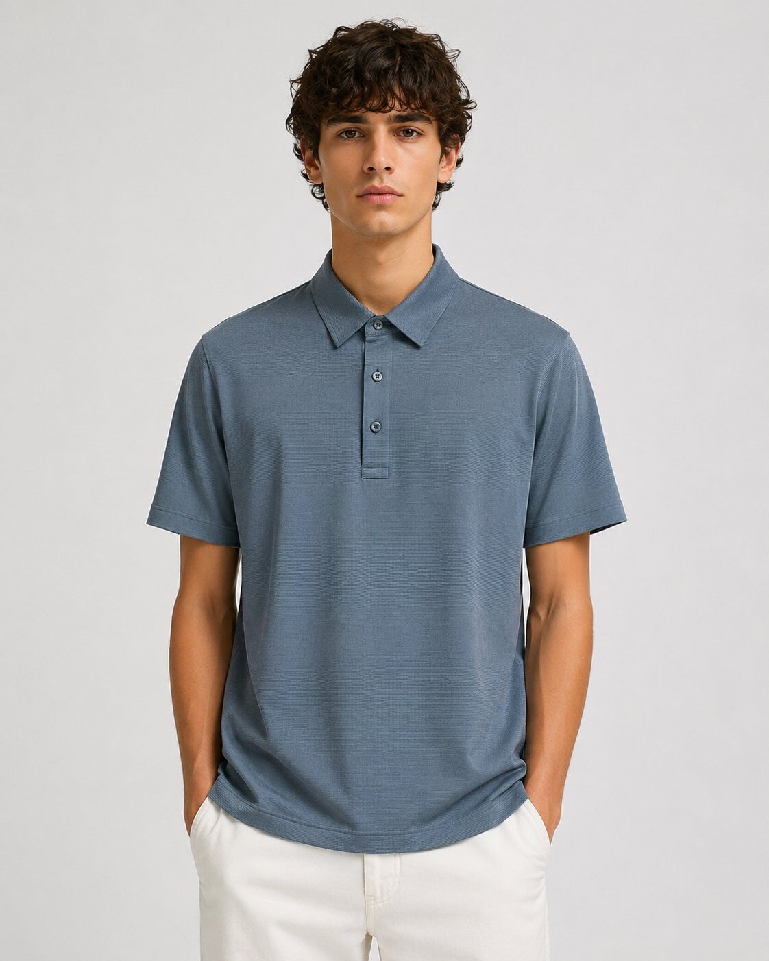 Wholesaler Lysande - Men's Premium Polo with Minimalist Stretch Texture