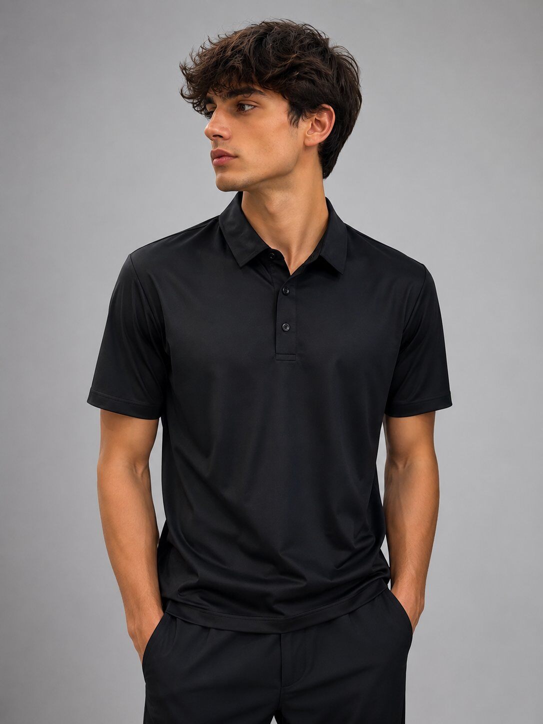 Grossista Lysande - Polo Uomo Premium con Texture Elasticizzata Minimalista