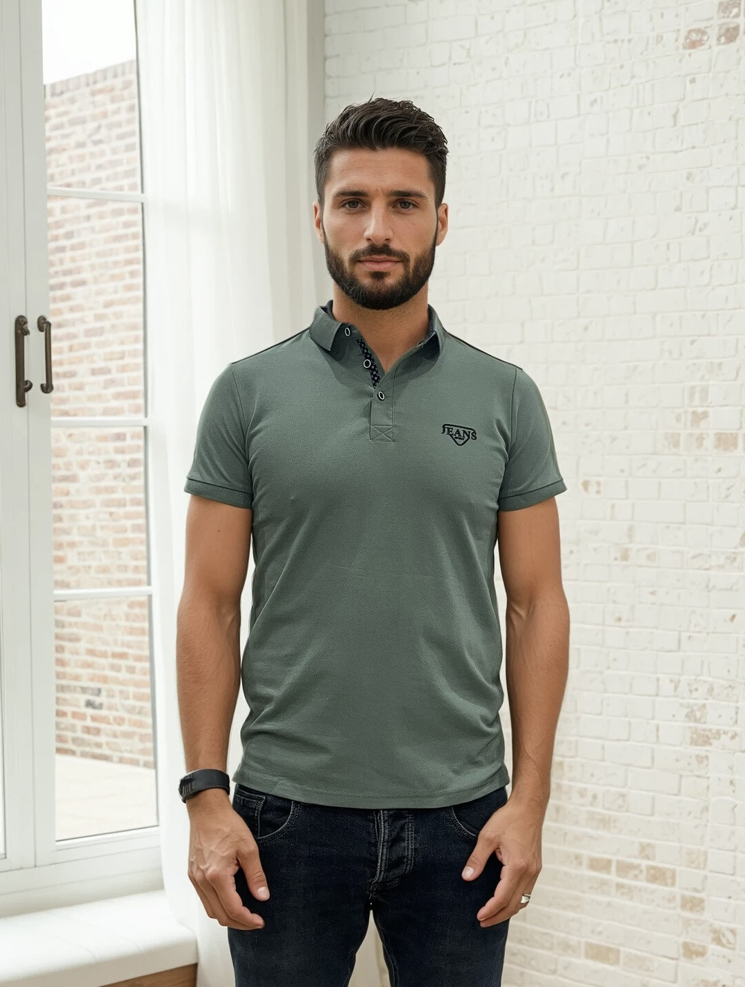 Wholesaler Lysande - Polo with chest pattern