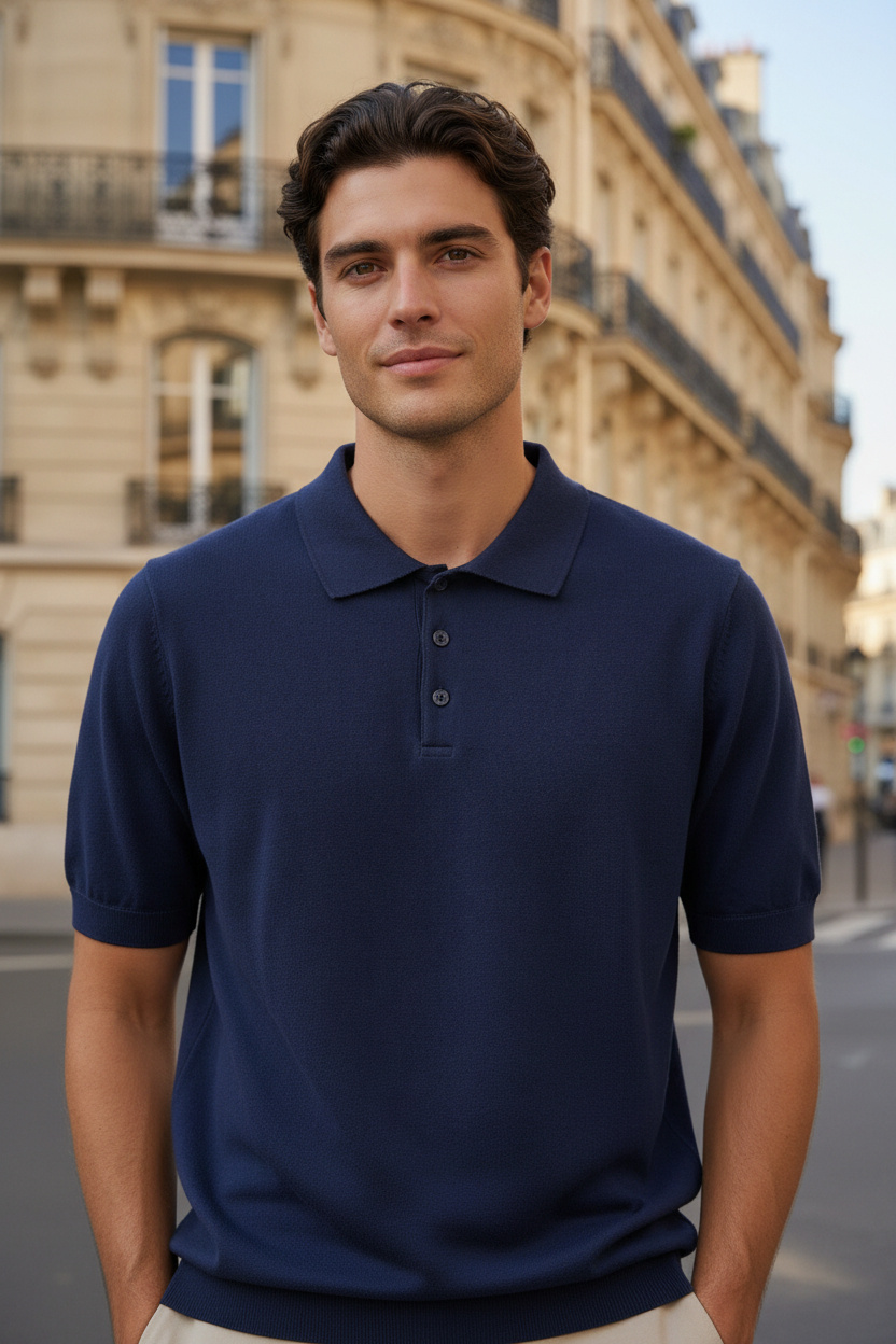 Großhändler Lysande - Herren-Premium-Strickpolo
