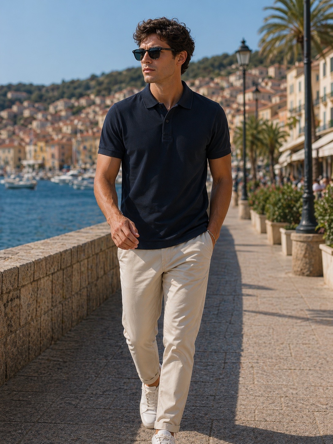 Großhändler Lysande - Herren Polo Uni – Schmale Passform