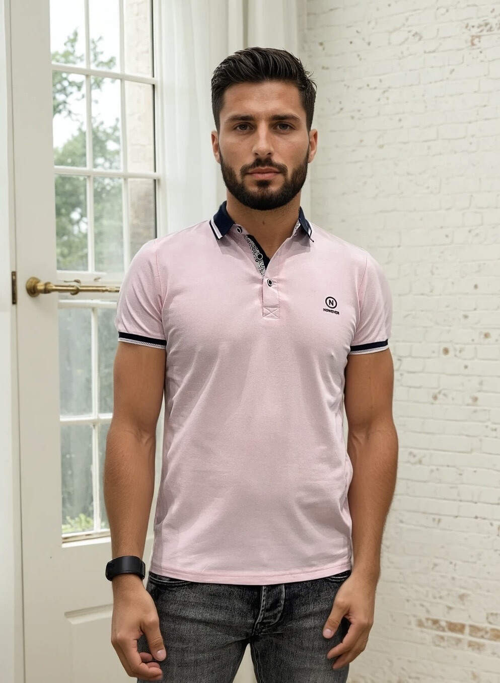 Wholesaler Lysande - Classic polo shirt with light pattern