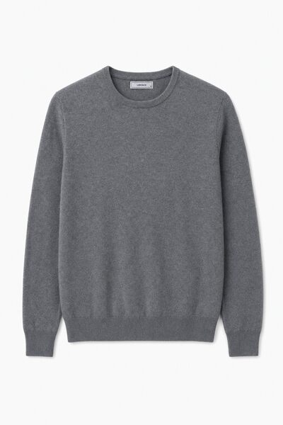 Wholesaler Lysande - Fine-Knit Grey Crewneck Sweater Wholesaler Lysande - Fine-Knit Grey Crewneck Sweater