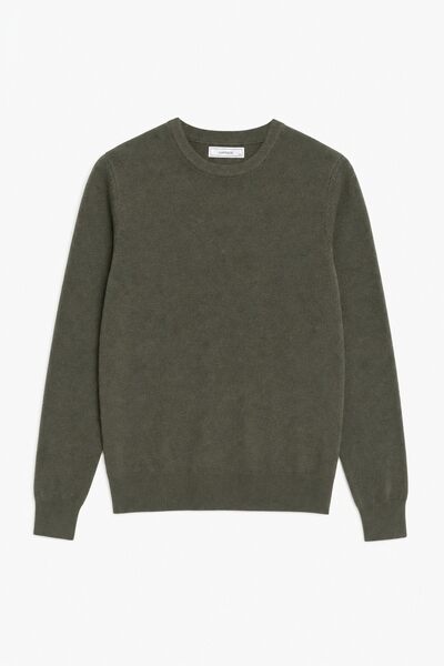 Wholesaler Lysande - Kaki Minimalist Crewneck Sweater Wholesaler Lysande - Kaki Minimalist Crewneck Sweater