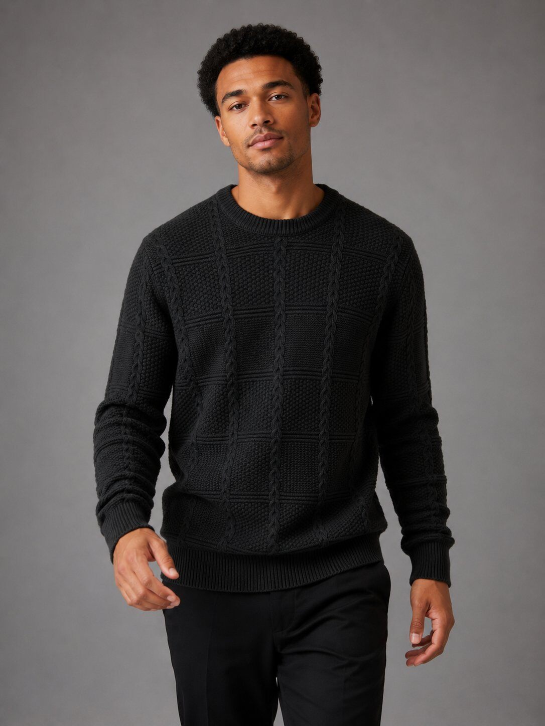 Großhändler Lysande - Strukturierter Zopfstrickpullover