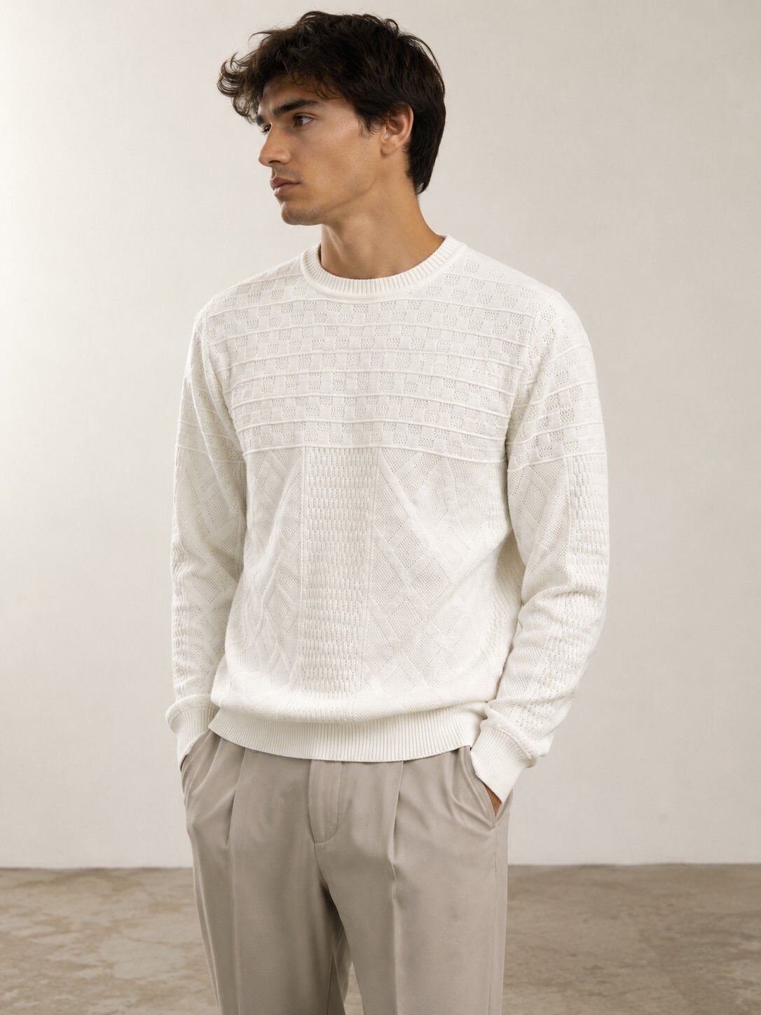 Grossiste Lysande - Pull en maille texturée homme