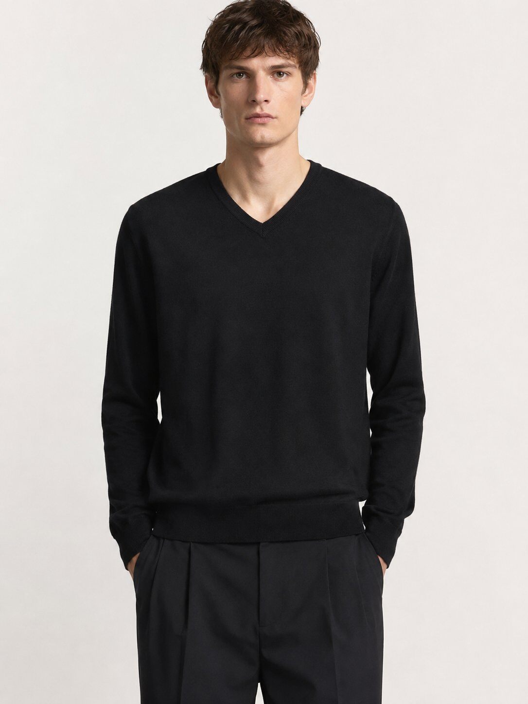 Grossiste Lysande - Pull col V Noir