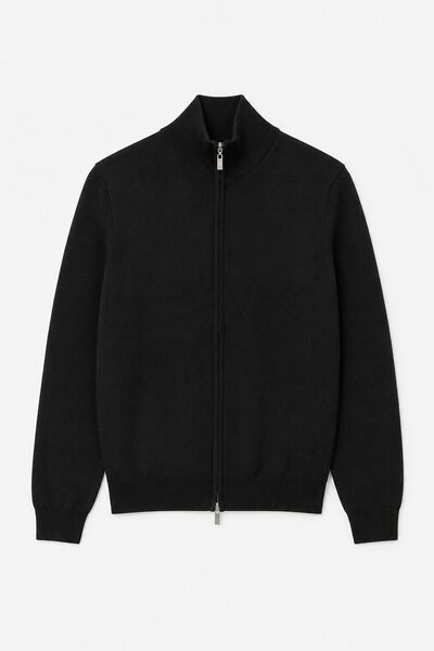 Grossiste Lysande - Gilet maille douce homme à double zip – Col montant Grossiste Lysande - Gilet maille douce homme à double zip – Col montant