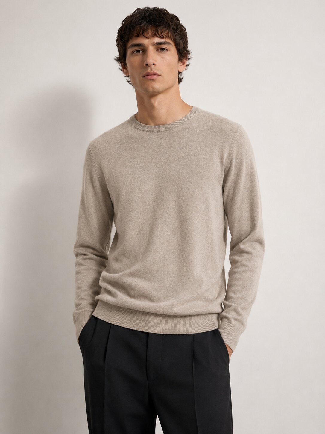Grossiste Lysande - Pull col V beige clair