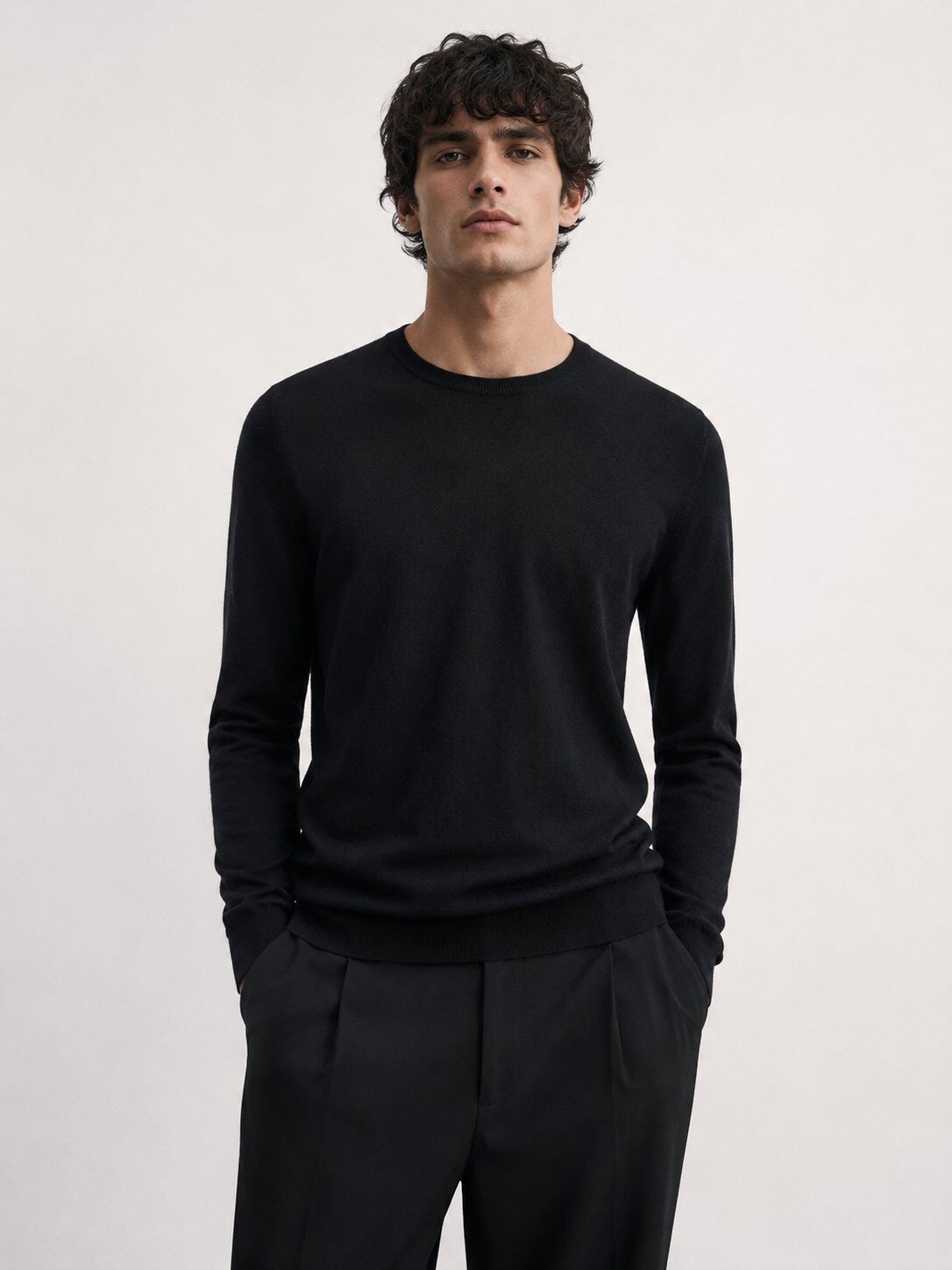 Grossiste Lysande - Pull col rond essentiel noir