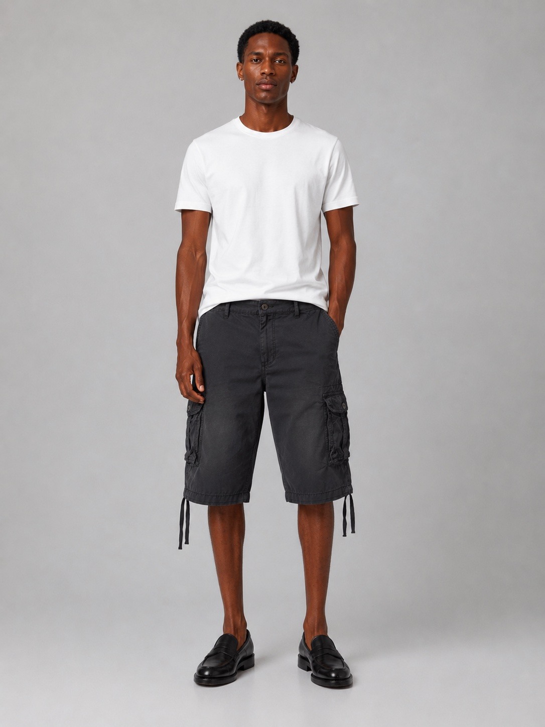 Wholesaler Lysande - Men's Cargo Bermuda Shorts Regular Fit – Anthracite Grey