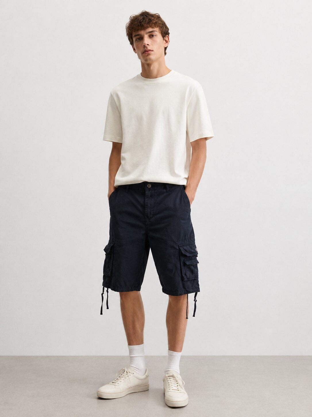 Grossista Lysande - Pantaloncini Cargo Uomo Blu Navy